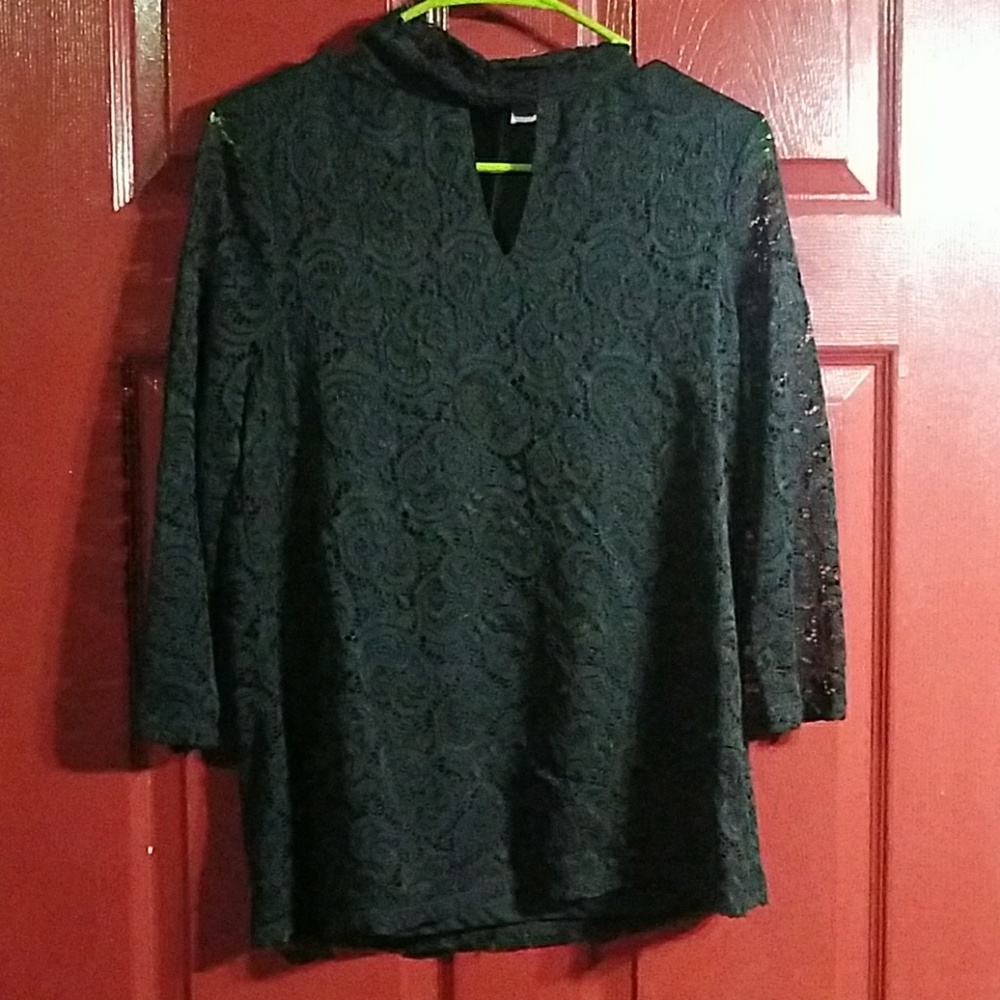 Black lace shirt